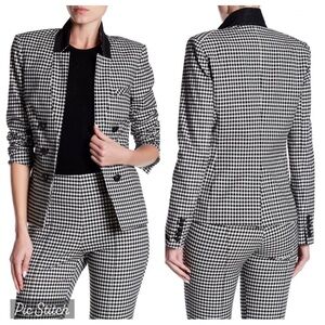 Veronica Beard Cottage Black/White Gingham Plaid Dickey Jacket Blazer size 6